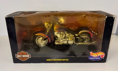 HOT WHEELS HARLEY DAVIDSON SOFTAIL MOTORCYCLE 1:10 Scale Hot Wheels NIB - Image 1 of 4