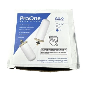 ProOne Water Filter Gravity G3.0 9” 3-stage Design Lead Free - Picture 1 of 3