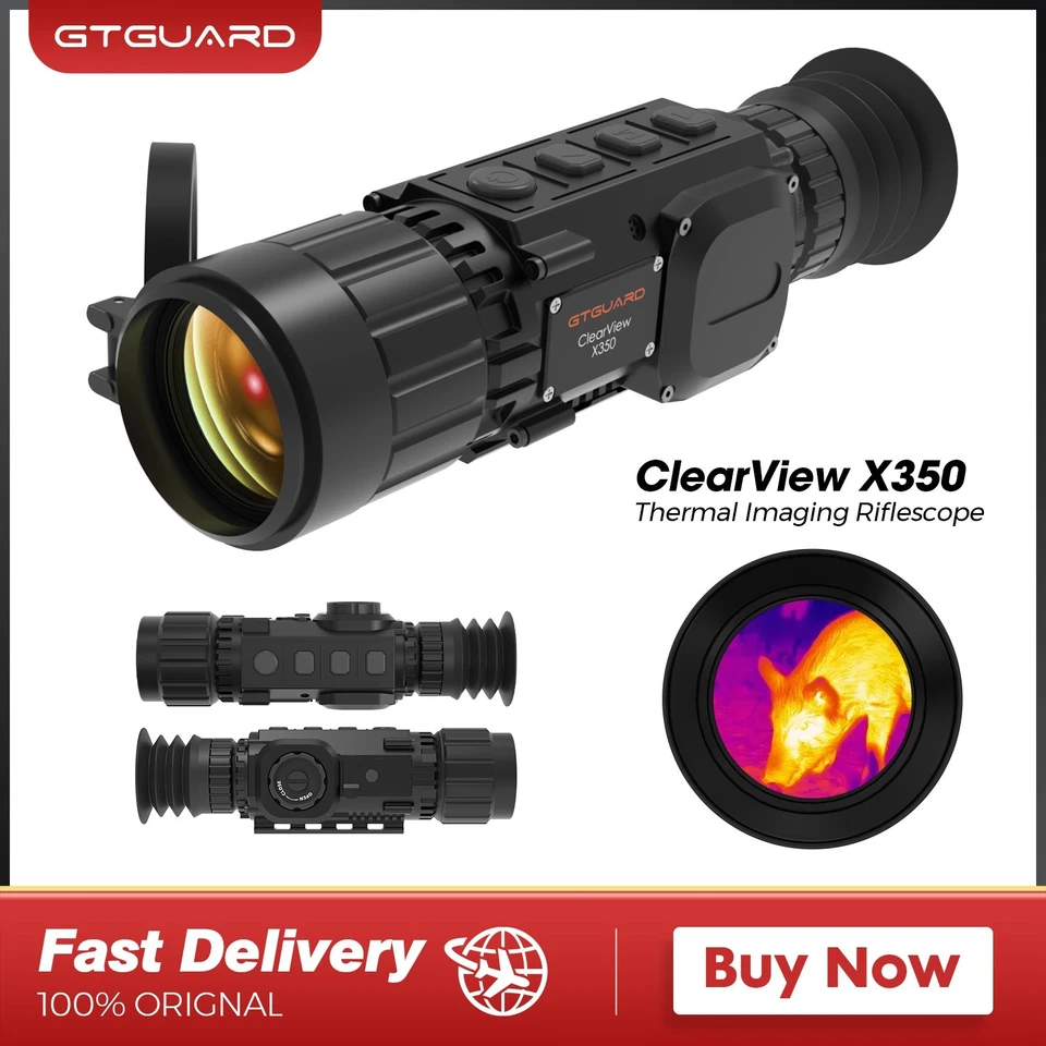 GTGUARD Thermal Scope 384x288 35mm 12μm Riflescope Thermal Monocular for Hunting - Image 1 of 4