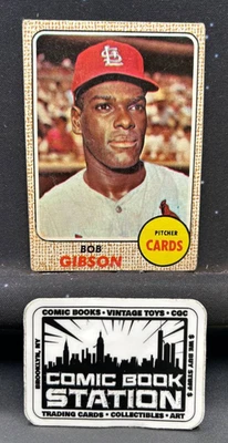 1968 Topps Bob Gibson #100 St. Louis Cardinals cartão bruto - Imagem 1 de 4