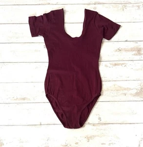 Damen weinrot Body Turnanzug Einteiler Marke Belfry Größe M/L Kurzarm - Bild 1 von 2