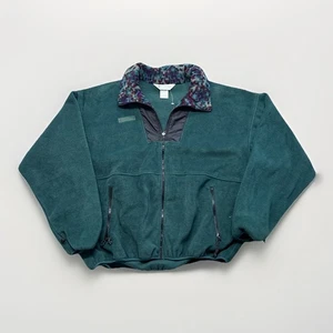 Vintage Columbia Fleece Size XL Aztec Full Zip 90s Outdoors Sweater NOS - Picture 1 of 8