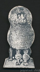 ca1910 Bergez-Frank's Old Poodle Dog Restautant San Francisco Die-Cut Card - Bild 1 von 2