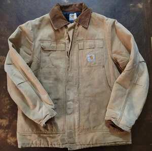 Vintage 1996 Carhartt Jacke Herren 44 Distressed Thrashed CQ186 Quilt Lined Coat - Bild 1 von 15