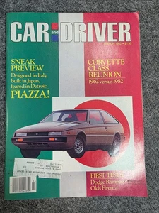 Car and Driver Magazine March 1982 Corvette Class Reunion Piazza Dodge Olds - Imagen 1 de 5