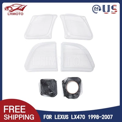 Cubierta de lente transparente para faros Lexus LX470 1998-2007 carcasa + pegamento de sellado sin bombillas Foto 1 de 4