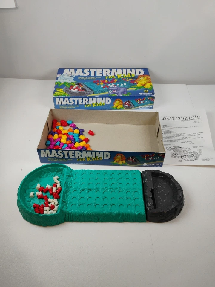 Mastermind for Kids Game - Break Jungle Animal Code Pressman 1995 Complete - Image 1 of 4