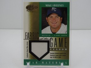 MIKE SWEENEY 2001 LEAF CERTIFIED FABRIC OF THE GAME GAME-WORN JERSEY #139/144