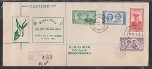 Bechuanaland Scott 143-6 FDC - 1947 Royal Visit #3 - Picture 1 of 1