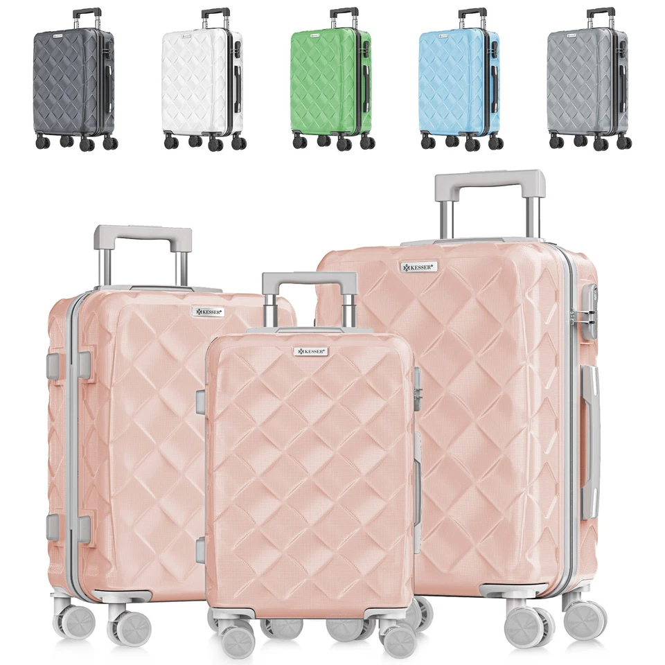 KESSER® Reisekoffer Set 3-teilig Kofferset Handgepäck & große Hartschalen Koffer - Bild 1 von 1