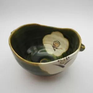 Bowl L13.5cm Akazu ware Matsuyama-Gama Camellia Japanese pottery - Foto 1 di 8
