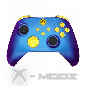 XBOX ONE SERIES CUSTOM CONTROLLER - CELESTIAL AZURE - GOLD BUTTON KIT - Picture 1 of 7