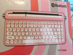 Bluetooth Typewriter Keyboard--Pink--Brand New - Picture 1 of 1