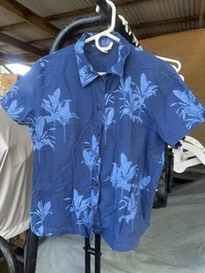 Sig Zane Hilo Hawaiian Shirt Casual Dress Shirt Floral Cotton Aloha Size Xl Boys - Picture 1 of 9