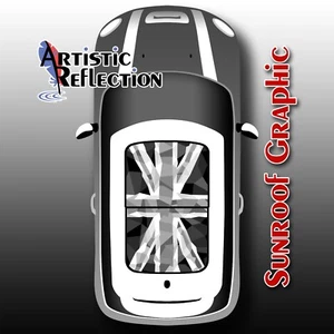Black Jack Flag - Fragmented - Sunroof Graphic for MINI Cooper - Picture 1 of 2