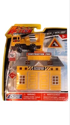 Action Team Construction - Cement Truck  DieCast Metal & Plastic 5 Pcs New - Image 1 of 2