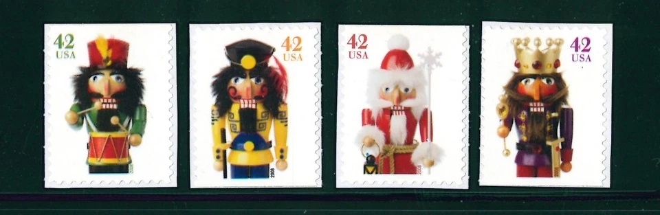 US Scott # 4360-63 Holiday Nutcrackers 2008 Set Of Singles - Image 1 of 1