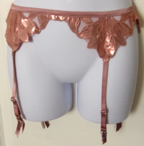 Liguero y medias Fleur du mal oro rosa talla 2 (pequeño) - Imagen 1 de 4