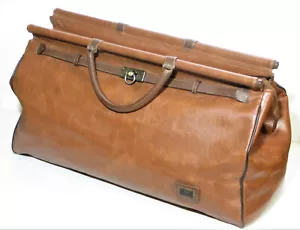 Vintage Artina Leather Travel Luggage Bag w/ Removable Strap - Picture 1 of 12
