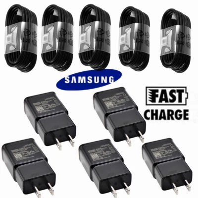 Fast Charging Wall Charger Type C USB Cable lot For Samsung Galaxy S8 S9 S10 S20 - Image 1 of 4