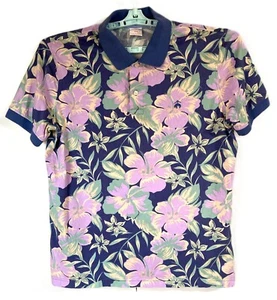 Brooks Brothers Polo Herren XL Blau Bunt Hawaii Tropical Floral Freizeit - Bild 1 von 3