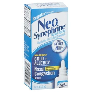 Neo-Synephrine Nasal Spray Decongestant Cold & Sinus Relief 0.5 Ounce 12 Pack - Picture 1 of 6
