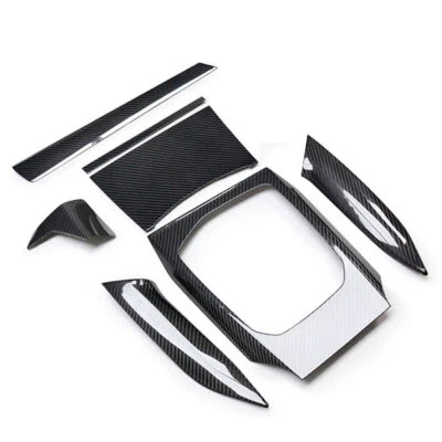 7pcs Carbon Fiber Dashboard Console Trim For BMW G20 G22 G82 330i 430i M4 20-21 - Изображение 1 из 4