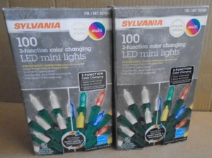 Sylvania 100 LED Mini Lights 3-Function Color Changing 2 - Boxes - Picture 1 of 22