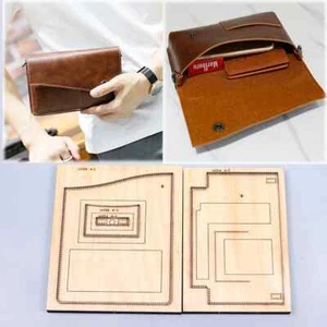 Leder Handwerk Geldbörse Kartenhalter Handtasche Stanzschablonen Messer Form 20x13x3cm - Bild 1 von 5