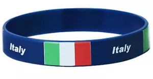 ITALY Bracelet Wristband Silicone Rubber National Country Flag Unisex Sport Fa - Picture 1 of 9