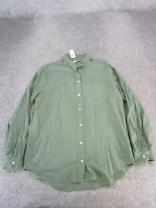 Gap Shirt Womens Small Green Linen New - Picture 1 of 9