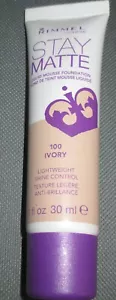 Rimmel London Stay Matte Mousse Foundation -100 Ivory 1 fl. oz. NEW - Picture 1 of 2