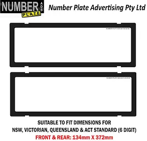 Number Plate Cover 6 Digit - Clip On - No Lines (NSW,QLD,VIC,ACT,WA,SA) - Picture 1 of 1