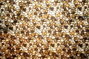 RIVERBED PEBBLES IN BROWNS -  100% COTTON FABRIC - Picture 1 of 3