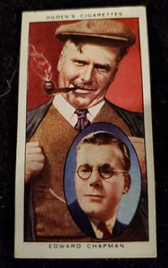 Tarjeta coleccionable de cigarrillos Ogden vintage 1938 ACTORS: EDAWRD CHAPMAN - rara - Imagen 1 de 2