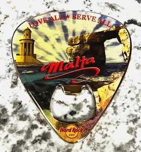 HARD ROCK CAFE *** MALTA *** CITY GUITAR PICK BOTTLE OPENER MAGNET~ WOW! - Picture 1 of 1