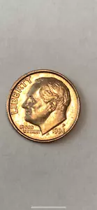 1994 P Roosevelt Dime, Broadstruck Error - Bild 1 von 3
