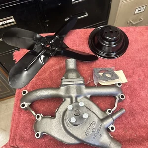1949 1950 1951 1952 1953 1954 Cadillac Water Pump Rebuilt 1455524 fan & pully331 - Picture 1 of 24
