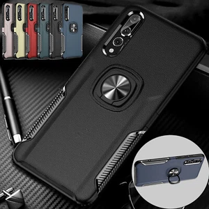 Case For Huawei P20 Lite Pro P30 Armour Shockproof Ring Holder Phone Back Cover - Picture 1 of 16