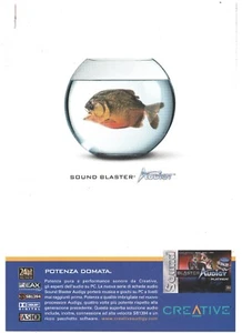 SOUND BLASTER Audigy Platinum 2002 rare Italian Magazine Advertising 30x20 - Picture 1 of 1