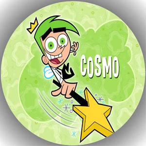 Ostia per torta compleanno immagine per torta cialda fondente Cosmo & Wanda P7 - Foto 1 di 1