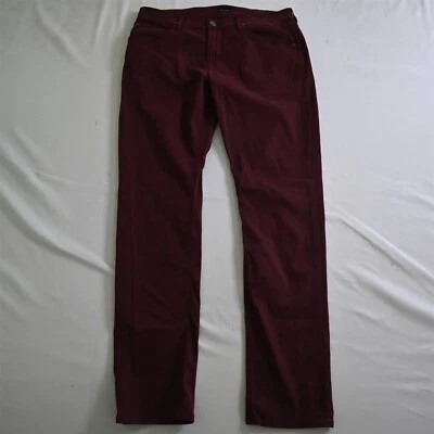 Hudson 34x34 Blake Slim Straight Dark Red Brushed Stretch Denim Mens Jeans - Image 1 of 4