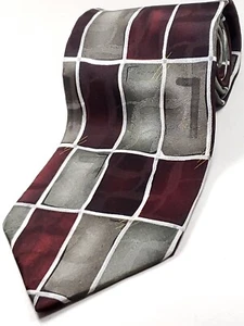 ARROW made in USA 100% Silk Tie Burgundy Red Brown Green Necktie NEW - Picture 1 of 4