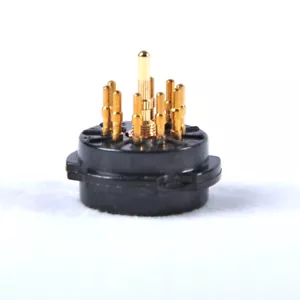 10 pz CMC Bachelite 9 pin 12AX7 ECC82 EL84 Presa tubo oro - Foto 1 di 2