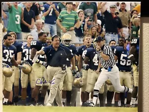 Charlie Weis Signed Notre Dame Fighting Irish 16x20 Photo Steiner - Picture 1 of 4