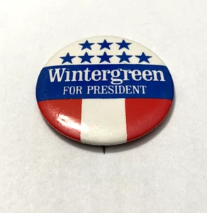 Botón retrovisor de campaña Wintergreen for President 2004 - Imagen 1 de 4