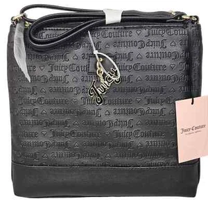 Juicy Couture Umhängetasche veganes Leder schwarz Gothic Print - Bild 1 von 5