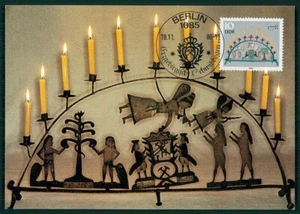 GERMANY GDR DDR MK 1986 ART CHRISTMAS SQUIBBOGEN SCHWIBBOGEN MAXI CARD MC m4838 - Picture 1 of 2