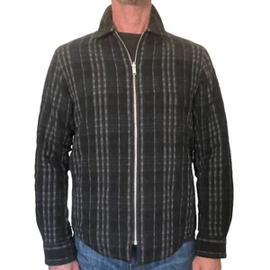 Chaqueta reversible Theory lana a cuadros cremallera frontal talla M - Imagen 1 de 4