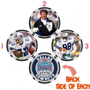 COWBOYS SUPER BOWL XXVII PLAYERS - 3 POKER CHIP SET - Picture 1 of 2